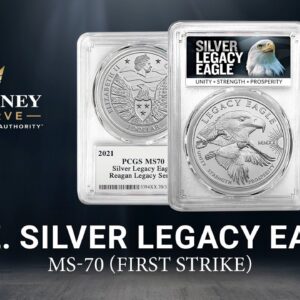 1 Oz. Silver Legacy Eagle Coin PCGS MS-70 (First Strike)